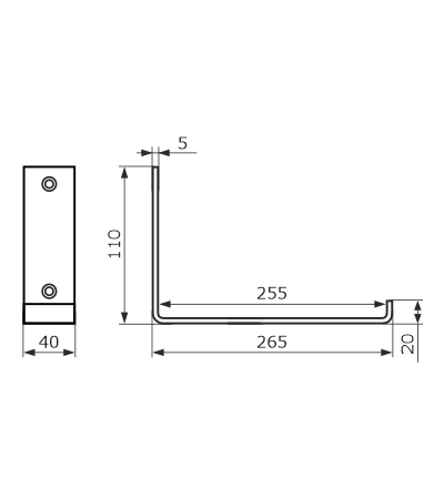Кронштейн LOFT 250 мод.2 черный