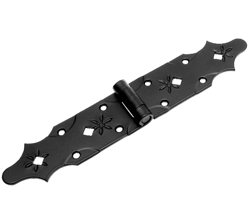 Петля фигурная 140х140 кованая, серия Кострома черный