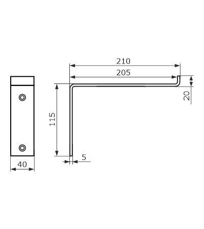 Кронштейн LOFT 200 мод.1 черный