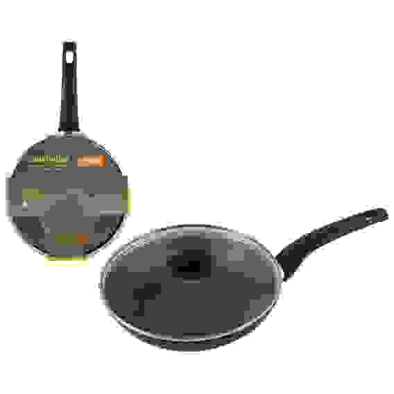 Сковорода из кованого алюминия с крышкой серия STELLA, диам 24 см