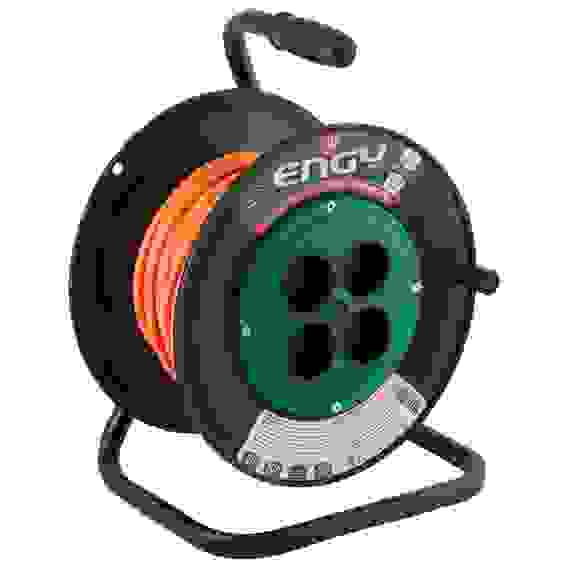 Удлинитель на катушке ENGY, \"Премиум\", 30м./4роз., б/з, (ПВС 2х0,75)