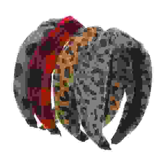 Ободок, пластик, полиэстер, 3см, 4 цвета BERIOTTI