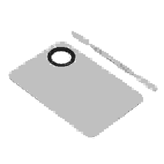 Акция! Палетка для смешивания косметических средств со шпателем, сталь, 11,5х7,5см ЮниLook