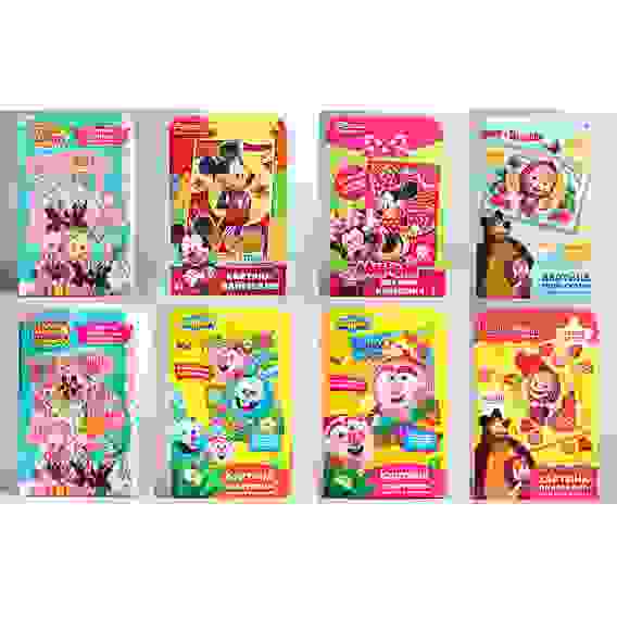 Аппликация пайетками \"Любимые герои\" пластик, картон, 33,5х21,6см, 12 дизайнов