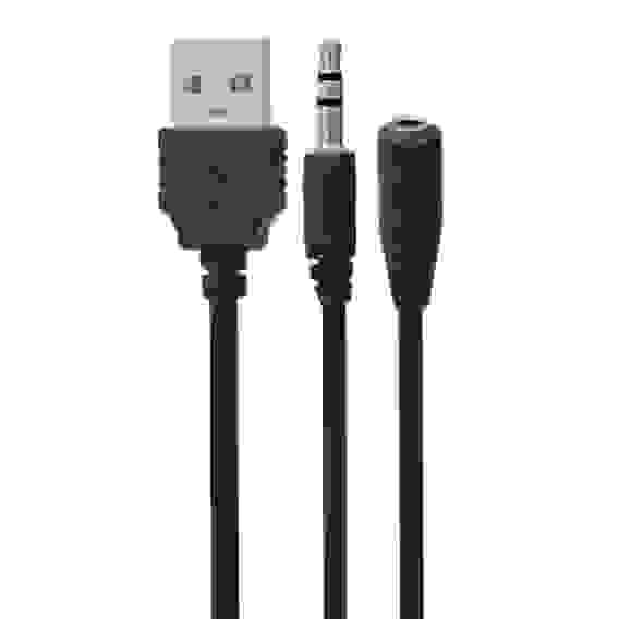 Переходник USB+ Jack 3.5 на AUX (мама) 25см РАСПРОДАЖА (гарантия 2 недели)