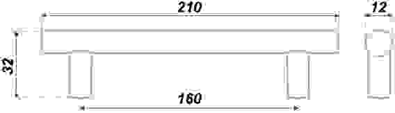 Ручка-рейлинг RR002/160 CP хром Boyard