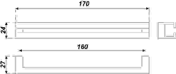 Ручка RS273/160 CP хром Boyard