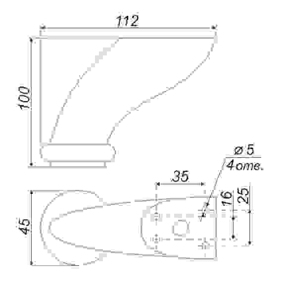 Опора N205 ,100мм Boyard