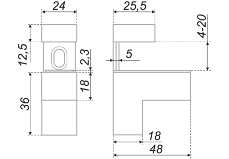 Полкодержатель &quot;Пеликан&quot; Р510 хром Boyard