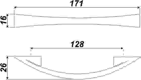 Скоба RS005/128 CP хром Boyard