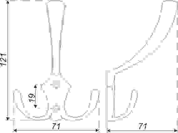 Крючок К302 CP хром Boyard