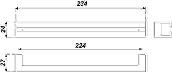 Ручка RS273/224 CP хром Boyard