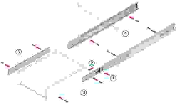 Направляющие шариковые усиленные 500мм Boyard