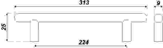 Ручка-рейлинг RR001/224 SN матовый никель Boyard