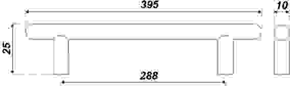 Ручка-рейлинг RR001/288 SN матовый никель Boyard