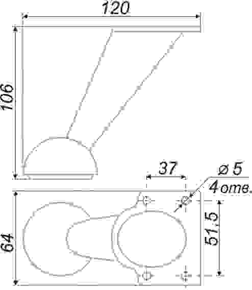 Опора N204 ,100мм Boyard