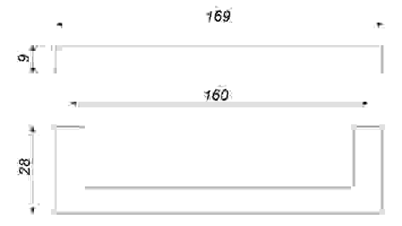 Ручка RS043/160 BL черный матовый Boyard