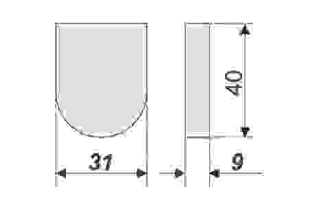 Заглушка к стеклопетле овал хром H16 CP Boyard