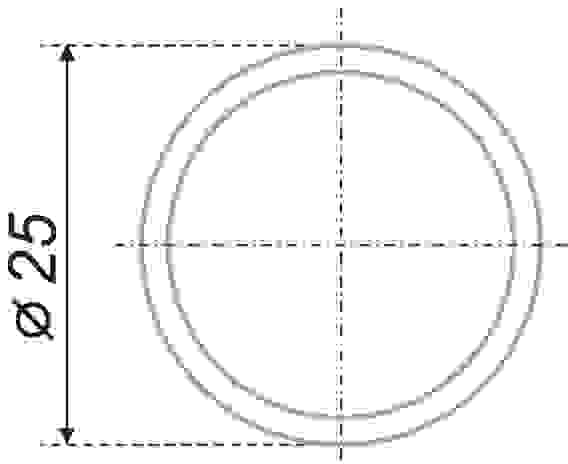 Труба d-25мм, толщина стенки: 0,6 мм хром Boyard