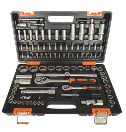 Набор инструментов,1/2 .1/4 Crv, пластиковый кейс 94 предм.//Вихрь