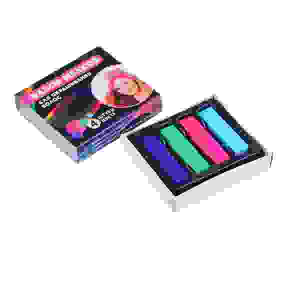 Набор мелков для окрашивания волос 4шт, прямоугольные, 4 цвета BERIOTTI