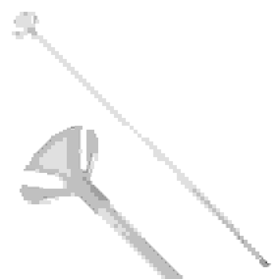 Трубочка с зажимом для шарика, пластик, 0,5х3,8х37см