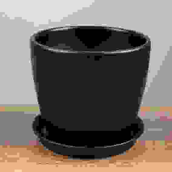Цветочный горшок &quot;Осень&quot;, глянец, чёрный, 2 л 1968855