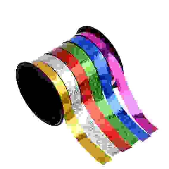 Лента подарочная голография разноцветная, 0,7 см х18 м