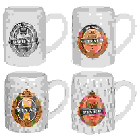 Кружка пивная 550мл, керамика, 4 дизайна, &quot;Для своих&quot;, подар. упаковка