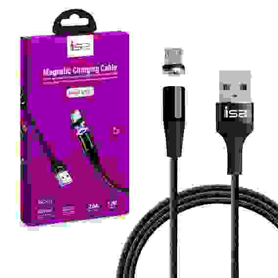 Кабель USB Micro USB магнитный MС-01 USB ISA черный (гарантия 2 недели)