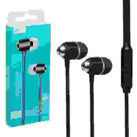 Наушники S16 с микрофоном черный ISA (гарантия 2 недели)