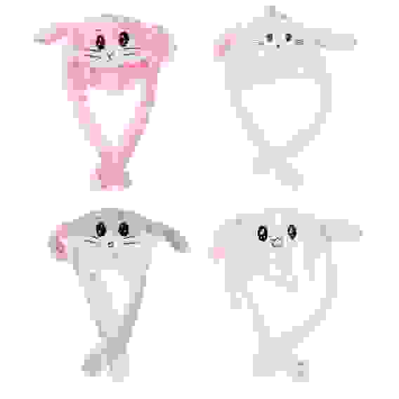 Шапка "Ушки-попрыгушки", свет, полиэстер, 60см, 10 дизайнов МЕШОК ПОДАРКОВ