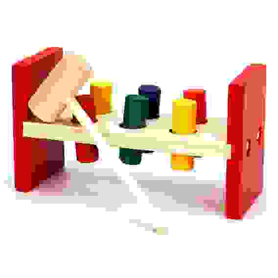 Игрушка-стучалка с колышками и молотком, дерево, 17,5х10х7см МЕШОК ПОДАРКОВ