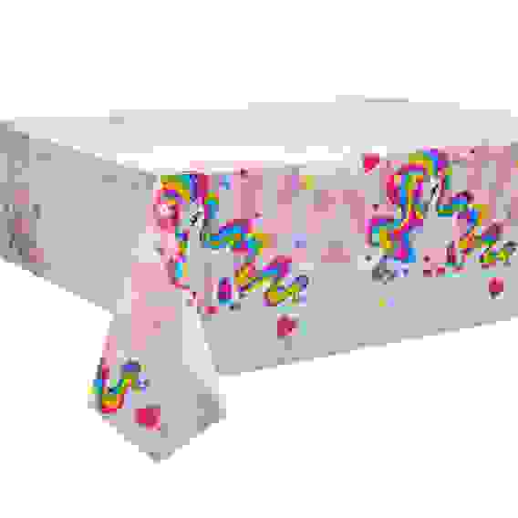 Скатерть праздничная, 180х108см, полиэтилен, 30мкм, с изображением Единорога