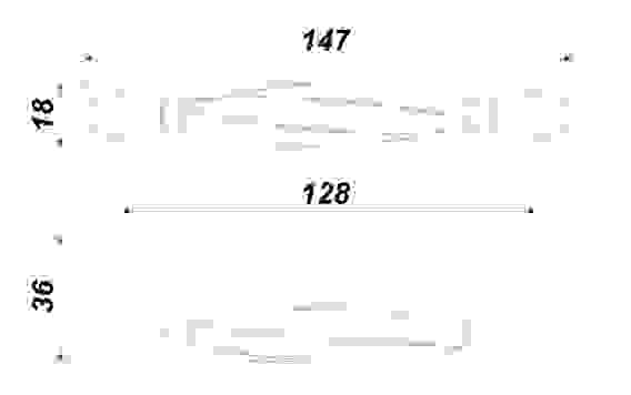 Ручка RS452MBAB.4/128 матовая брашированная старинная латунь &lt;15&gt;