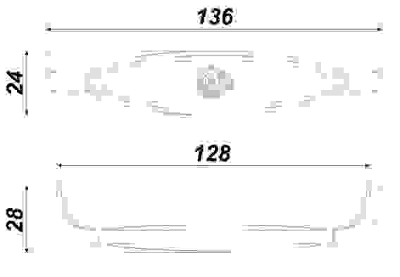 Ручка RS111GP 128 Золото/Белый Boyard