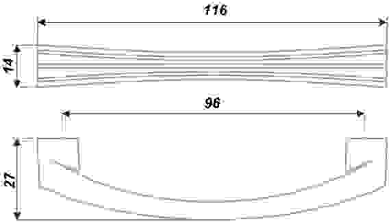 Скоба RS270/96 DBL черный матовый Boyard