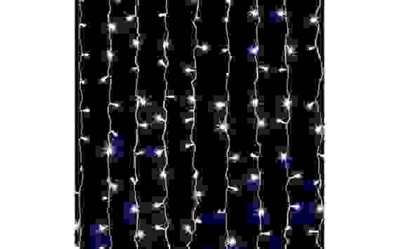 Гирлянда штора , белый цв.. в тубе 8 режим 3х2 В-25-1 320 L
