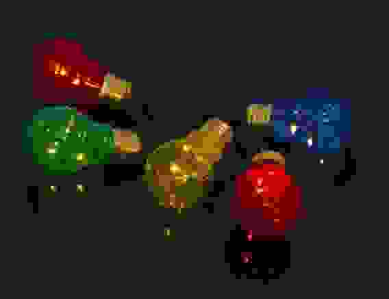 Гирлянда NG-28 цветная, лампочка P45, E27 /50/