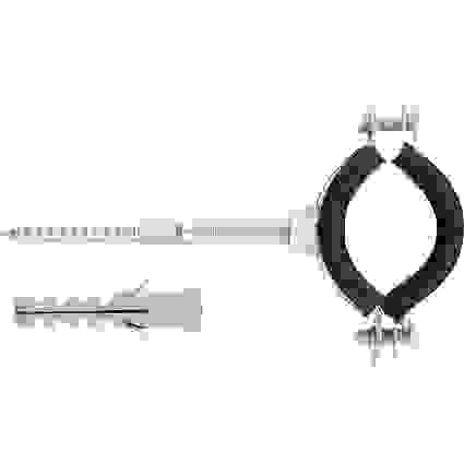 Хомут сантехнический д/труб 16-20(3/8") с резин.упл., шпилькой и дюбелем, 1 шт.