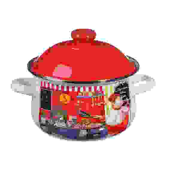 Кастрюля эмалированная, 22см, 3,6л, индукция VETTA Повар