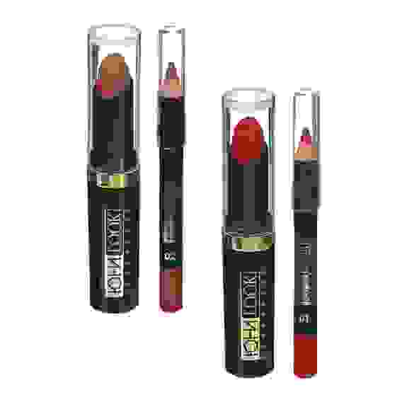 Набор косметический для губ: губная помада 3,8гр, карандаш-подводка для губ 1гр, 2 тона ЮниLook