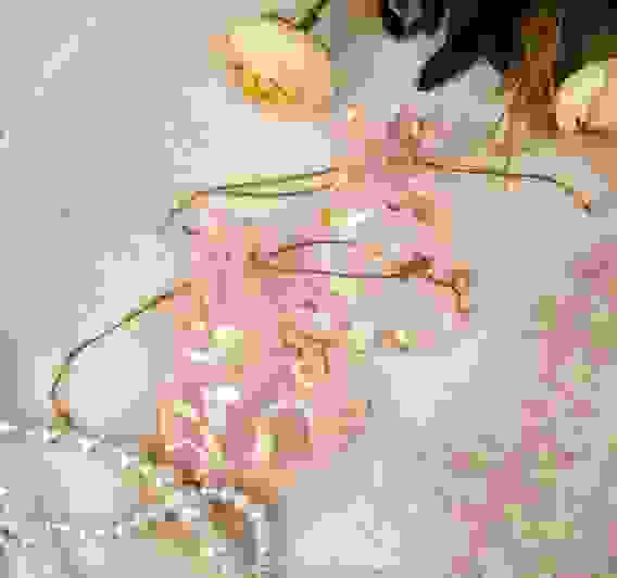 Мешочек подарочный "Сердечки", 7*9, цвет розовый с золотом 1195301