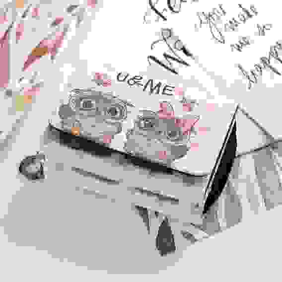 Кошелек 12-01-07 Совята, 9*4*7, 2отд на молнии, отд на клапане, бежевый 3923410