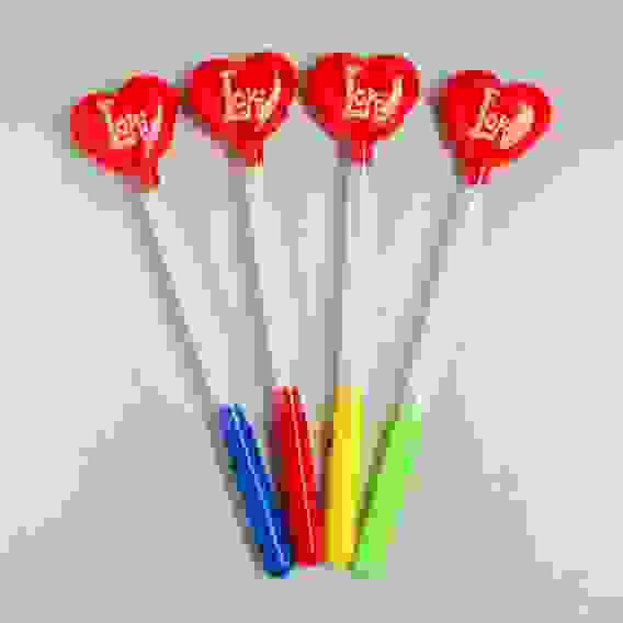 Палочка световая сердечком 34 см 308513