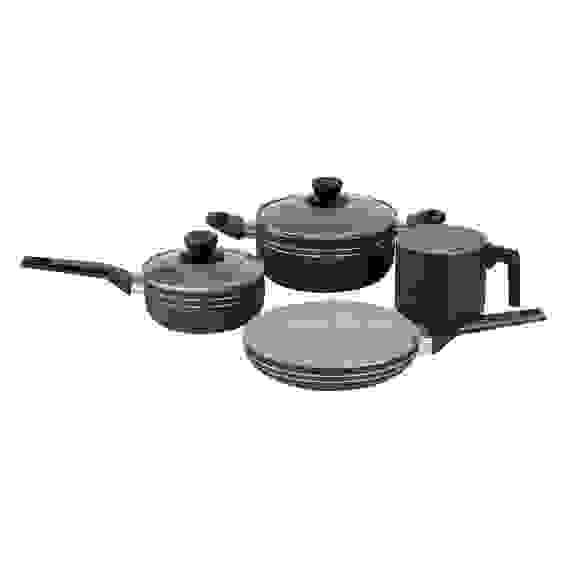 АКЦИЯ! Набор посуды антипригар мрамор покрытие 6пр GL 9508 Galaxy