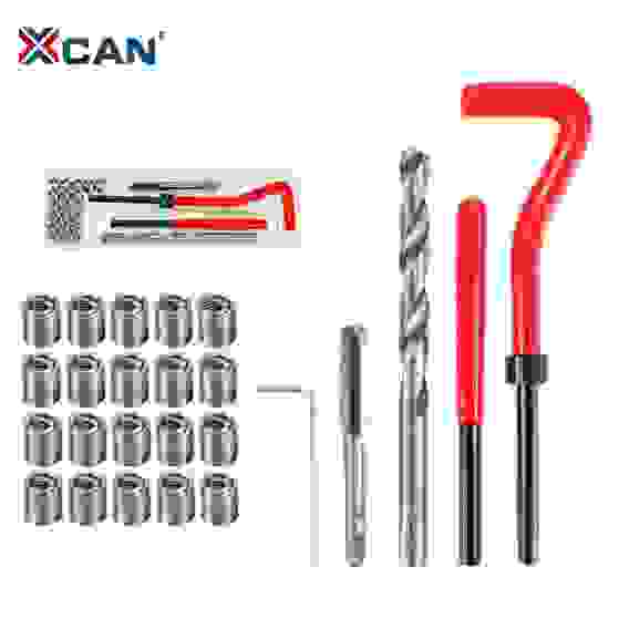 Набор приспособлений и футорок для восстановления резьбы М5*0.8, 25пр., в кейсе 15170 XCAN