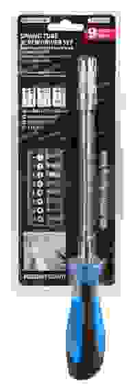 Отвертка-битодержатель гибкая с набором бит, 9пр.CrV6150(PH:1,2,3;SL:4,5,6мм;T:15,20;L:285мм)в