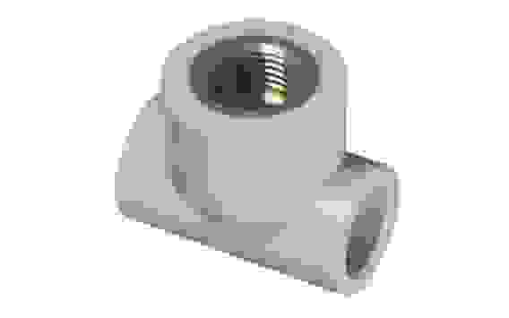 Тройник комб. PPRC ф 20ммх 1/2&quot; ВР (25/125) серый