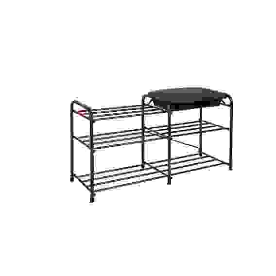 Подставка для обуви 3-полочная 89 с сиденьем с ящиком (медн. антик) до 120кг. ПДОССя339МЗМИ